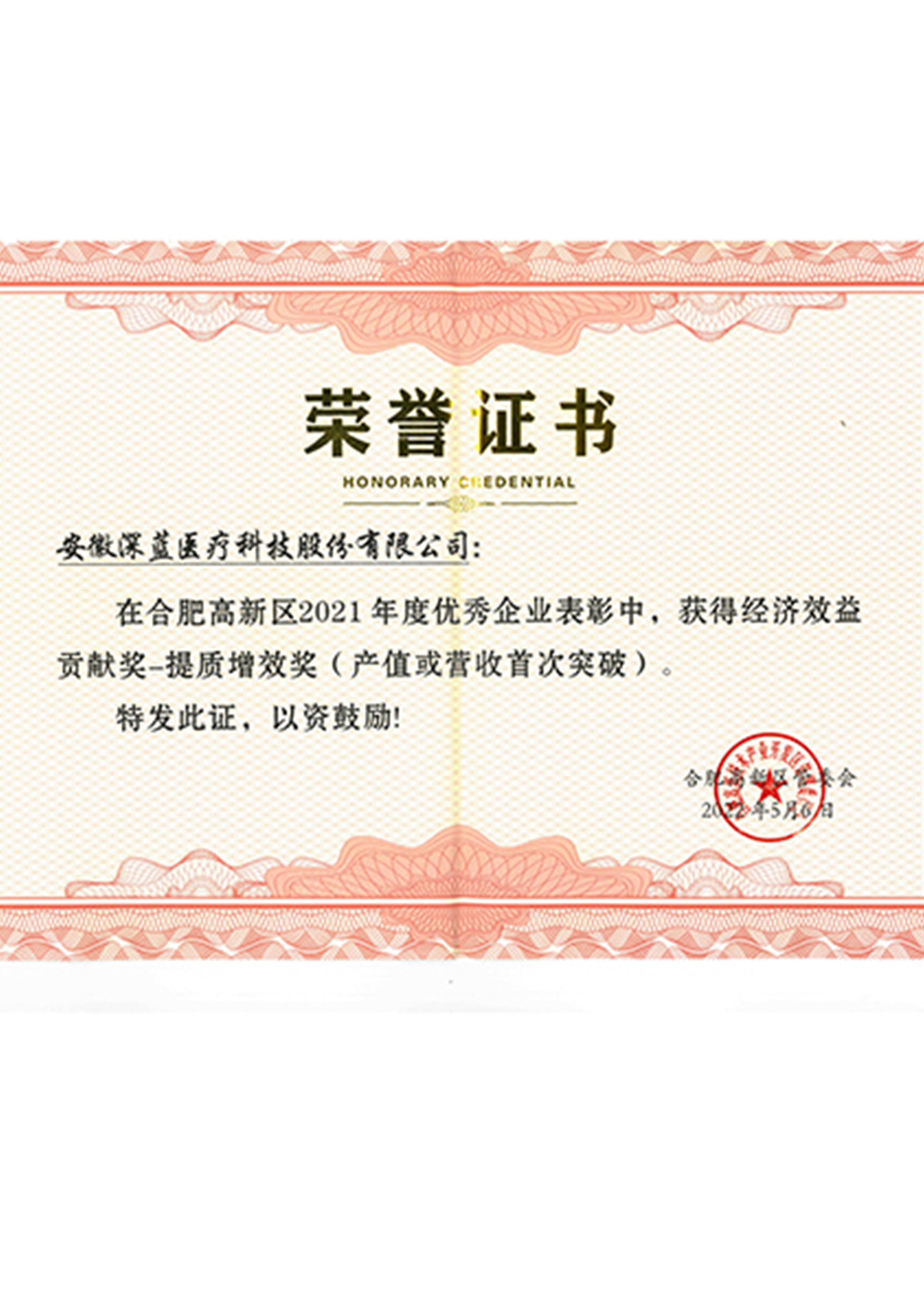 經(jīng)濟效益貢獻(xiàn)獎-提質(zhì)增效獎